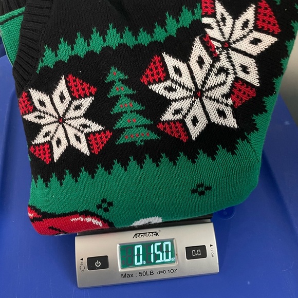 Santa llama ugly Christmas sweater size large B2 - Picture 7 of 7